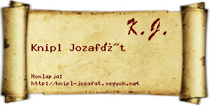 Knipl Jozafát névjegykártya
